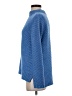 Talbots Chevron-herringbone Blue Turtleneck Sweater Size XS - photo 5
