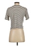 ABLE 100% Cotton Stripes Ivory Short Sleeve Turtleneck Size XXS - photo 2