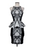 Bebe Graphic Gray Cocktail Dress Size XXS - photo 1