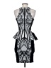 Bebe Graphic Gray Cocktail Dress Size XXS - photo 2