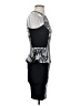 Bebe Graphic Gray Cocktail Dress Size XXS - photo 4