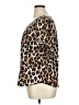 Zenobia 100% Polyester Animal Print Brown Short Sleeve Blouse Size XL - photo 5