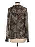 Adrienne Vittadini Animal Print Brown Long Sleeve Blouse Size L - photo 2