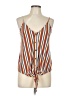 LUXE Orange Burgundy Sleeveless Blouse Size L - photo 1