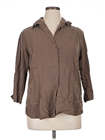 Notations 3/4 Sleeve Button-Down Shirt (view 1)