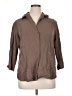 Notations Brown 3/4 Sleeve Button-Down Shirt Size XL - photo 1