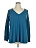 Torrid Teal Long Sleeve Blouse Size 1X Plus (1) - photo 1