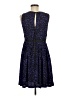 Ann Taylor LOFT 100% Polyester Animal Print Blue Casual Dress Size 6 - photo 2