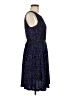 Ann Taylor LOFT 100% Polyester Animal Print Blue Casual Dress Size 6 - photo 4