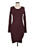 Bobi Solid Burgundy Casual Dress Size S - photo 1