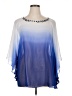 Ruby Rd. 100% Polyester Blue Poncho Size 1X - photo 1