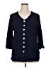 MULTIPLES Blue 3/4 Sleeve Blouse Size XL - photo 1