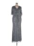 Mac Duggal 100% Polyester Silver Cocktail Dress Size 18 - photo 1