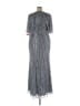 Mac Duggal 100% Polyester Silver Cocktail Dress Size 18 - photo 2