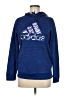 Adidas 100% Polyester Blue Pullover Hoodie Size M - photo 1