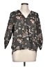Weston 100% Polyester Floral Gray 3/4 Sleeve Blouse Size L - photo 1