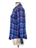 Paige 100% Rayon Plaid Blue Long Sleeve Button-Down Shirt Size L - photo 5