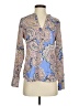 The Limited 100% Polyester Paisley Blue Long Sleeve Blouse Size S - photo 1