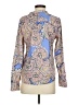 The Limited 100% Polyester Paisley Blue Long Sleeve Blouse Size S - photo 2