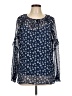 Liz Claiborne 100% Polyester Blue Long Sleeve Blouse Size L - photo 1