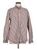 Assorted Brands 100% Cotton Checkered-gingham Brown Long Sleeve Button-Down Shirt Size M - photo 1