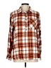 Cato Plaid Orange Long Sleeve Button-Down Shirt Size L - photo 1