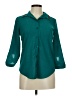 By & By 100% Polyester Hearts Teal Green 3/4 Sleeve Blouse Size M - photo 1