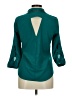 By & By 100% Polyester Hearts Teal Green 3/4 Sleeve Blouse Size M - photo 2