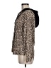 Amp Animal Print Brown Long Sleeve Blouse Size M - photo 5