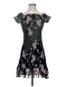 Aqua 100% Rayon Floral Black Cocktail Dress Size S - photo 1