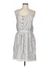 BCBGeneration Hearts Gray Casual Dress Size L - photo 1