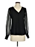 1.State 100% Polyester Black Long Sleeve Blouse Size XS - photo 1