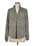 MICHAEL Michael Kors 100% Polyester Animal Print Ivory Long Sleeve Blouse Size M - photo 1