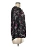 Anne Klein Paisley Black Purple Long Sleeve Blouse Size M - photo 4