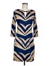 Julie Brown Chevron-herringbone Blue Casual Dress Size M - photo 1
