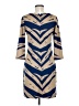 Julie Brown Chevron-herringbone Blue Casual Dress Size M - photo 2
