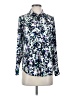 Banana Republic 100% Polyester Floral Blue Long Sleeve Blouse Size XS - photo 1