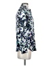 Banana Republic 100% Polyester Floral Blue Long Sleeve Blouse Size XS - photo 4