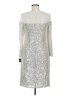 R&M Richards Metallic Silver Cocktail Dress Size 6 - photo 2
