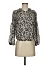 Unbranded 100% Polyester Animal Print Gray Black 3/4 Sleeve Blouse Size 16 - photo 1
