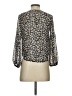 Unbranded 100% Polyester Animal Print Gray Black 3/4 Sleeve Blouse Size 16 - photo 2
