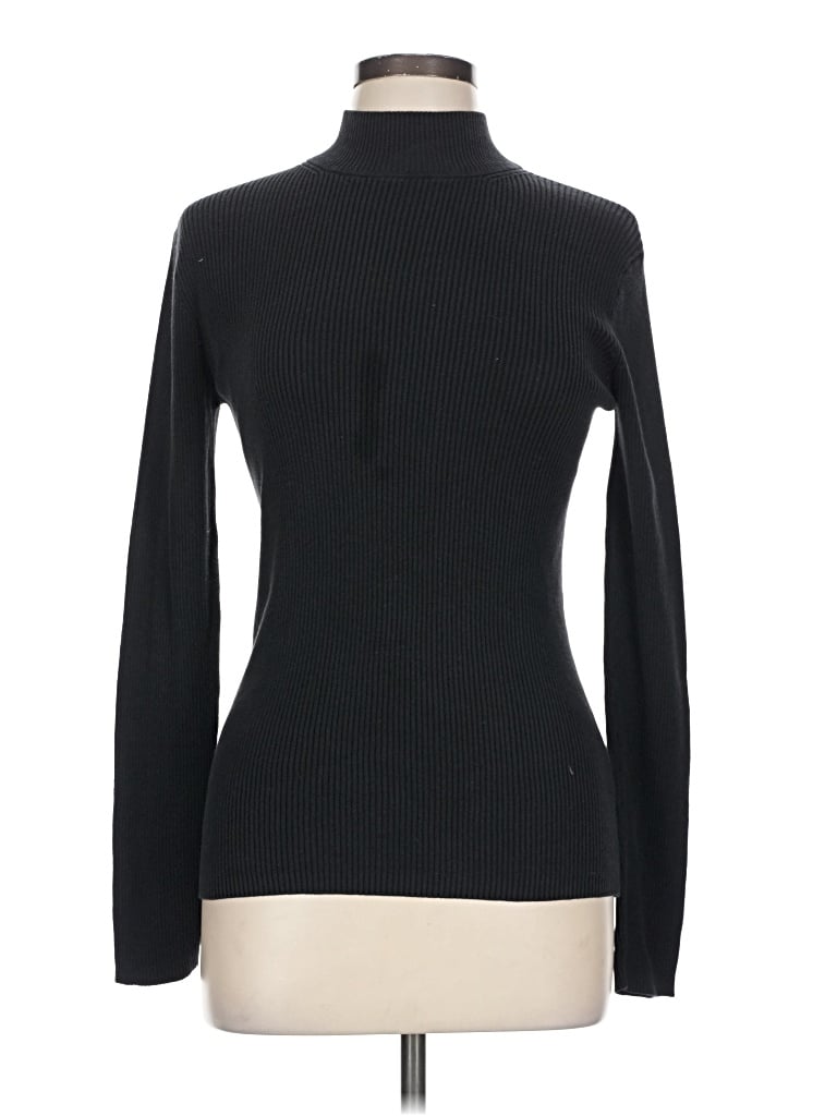 Pre-owned Pendleton Long Sleeve Turtleneck In Black