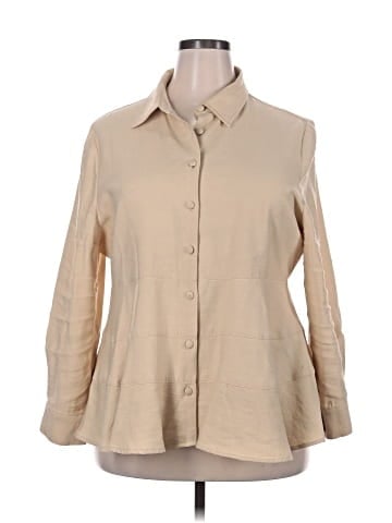 Pomander Place 3/4 Sleeve Button-Down Shirt (view 1)