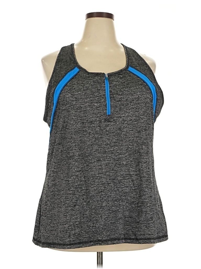 Pre-owned Livi Active Tank Top Gray Halter Neckline Tops