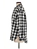 Nine West Checkered-gingham Black Long Sleeve Button-Down Shirt Size M - photo 5