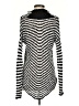 360 Sweater 100% Cotton Chevron-herringbone Silver Pullover Sweater Size S - photo 2