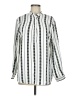 Unbranded Stripes Ivory Long Sleeve Blouse Size M - photo 1
