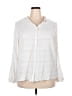 Torrid 100% Rayon White 3/4 Sleeve Blouse Size 3X Plus (3) - photo 1