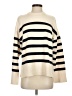 Zara Stripes Ivory Turtleneck Sweater Size S - photo 1