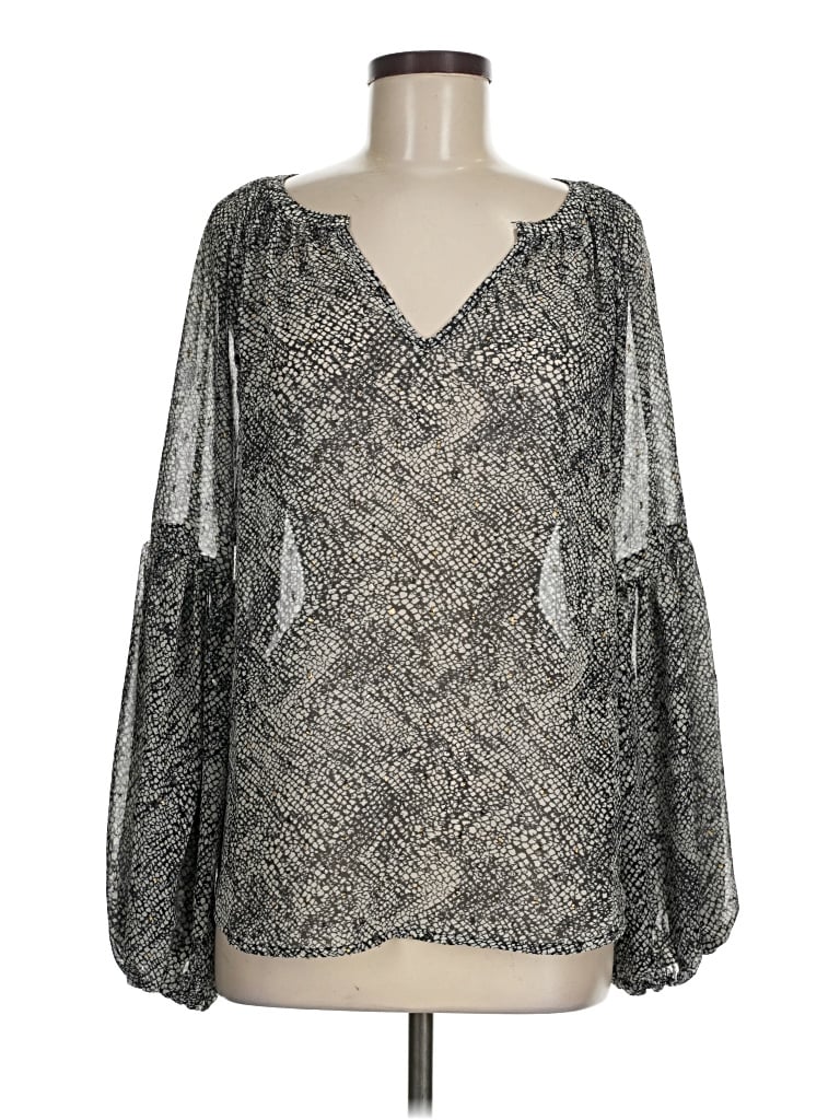 Pre-owned Lovestitch Long Sleeve Blouse In Gray
